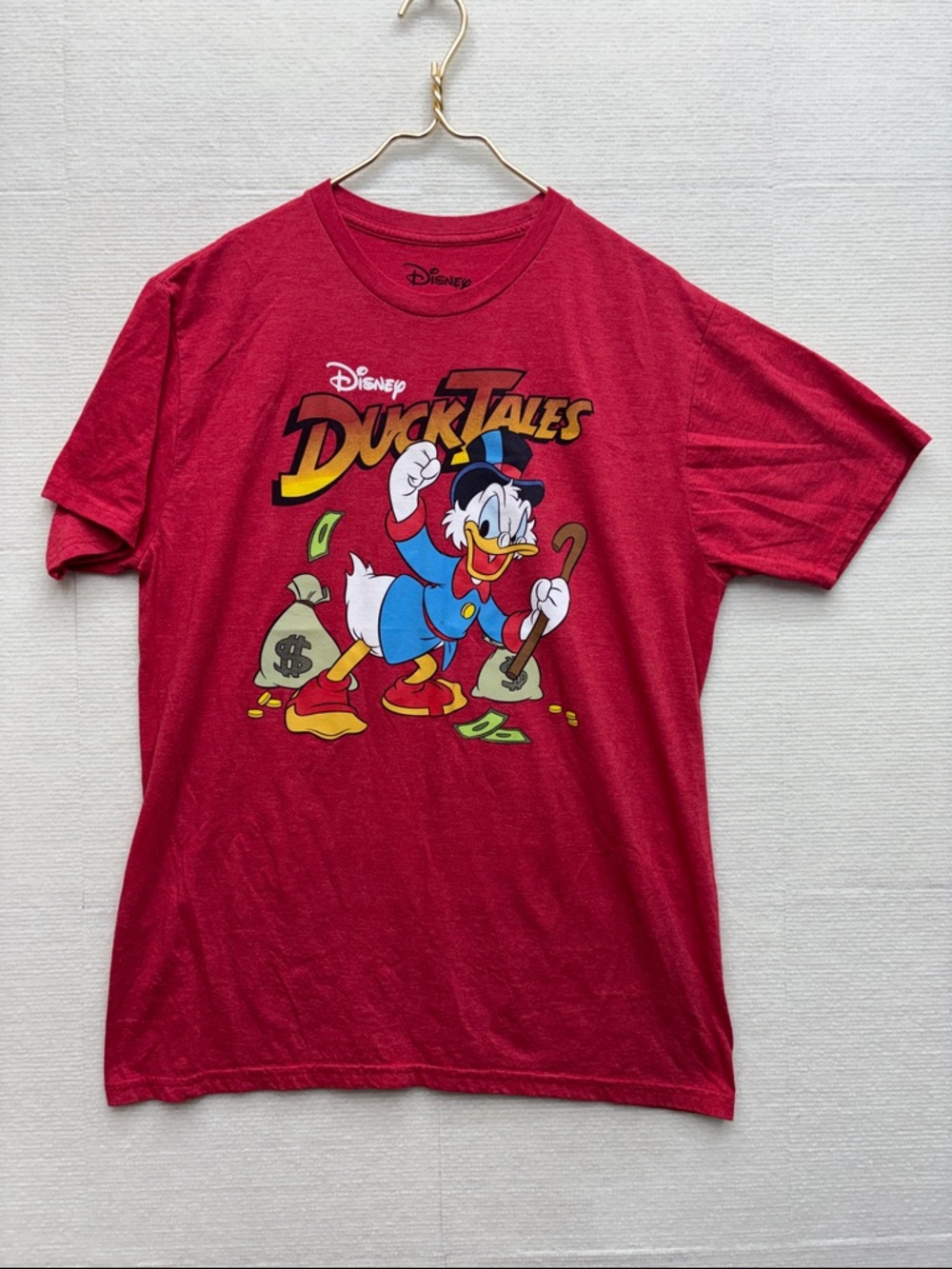 Disney Red DuckTales Scrooge McDuck Graphic Tee large